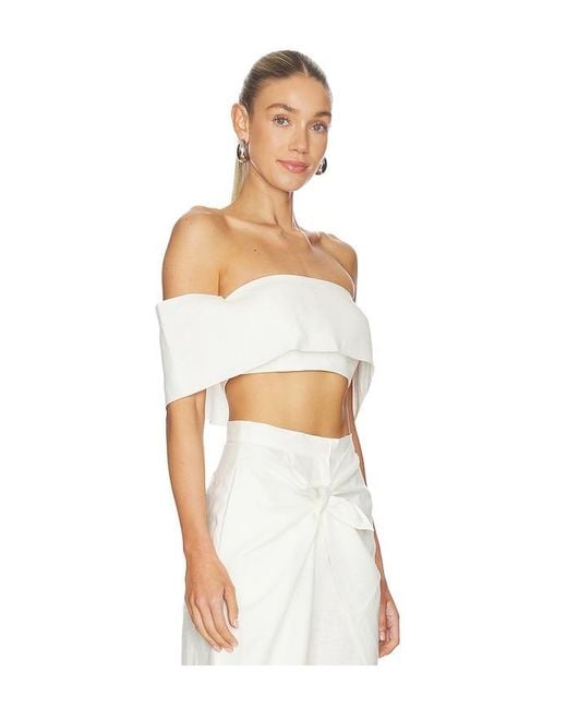SELMACILEK White Strapless Top