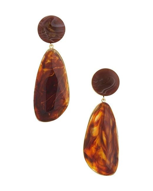 Lovers + Friends Brown Golden Hour Earrings