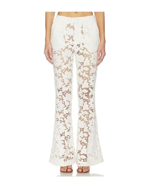 Tularosa White Alino Flare Pant
