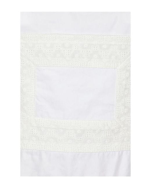 Helsa White The Summer Overalls With Vintage Swiss Embroidery