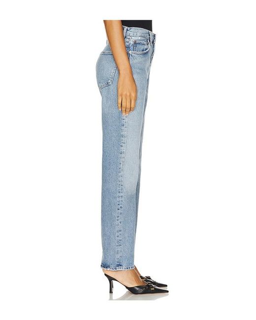 Agolde Blue 90S Pinch Waist High Rise Straight Jeans