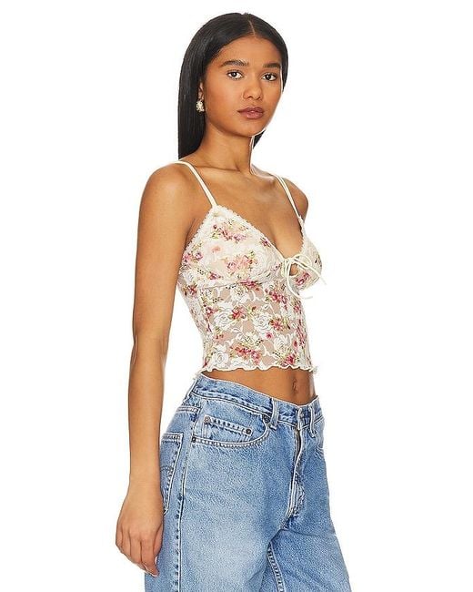 MORE TO COME Blue Fia Lace Cami Top