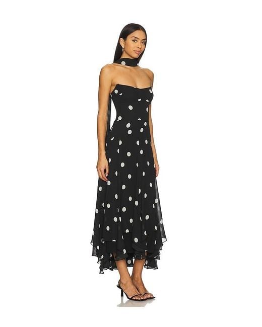 Amanda Uprichard Black Monterey Dress With Scarf