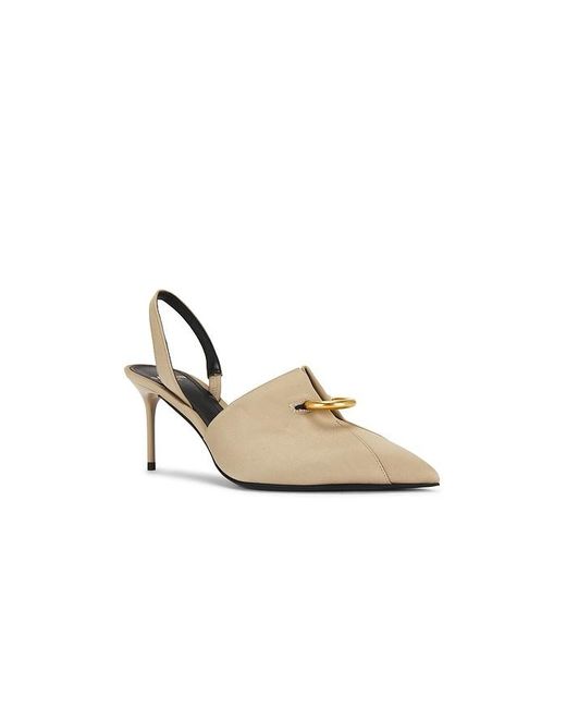 Balmain White Piercing Slingback Pump
