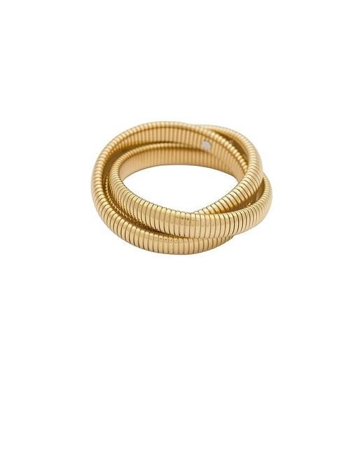 By Adina Eden Metallic Chunky Triple Intertwined Snake Bracelet