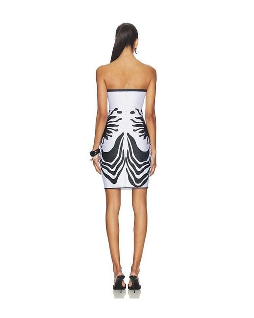 DI PETSA White Iris Lycra Mini Dress