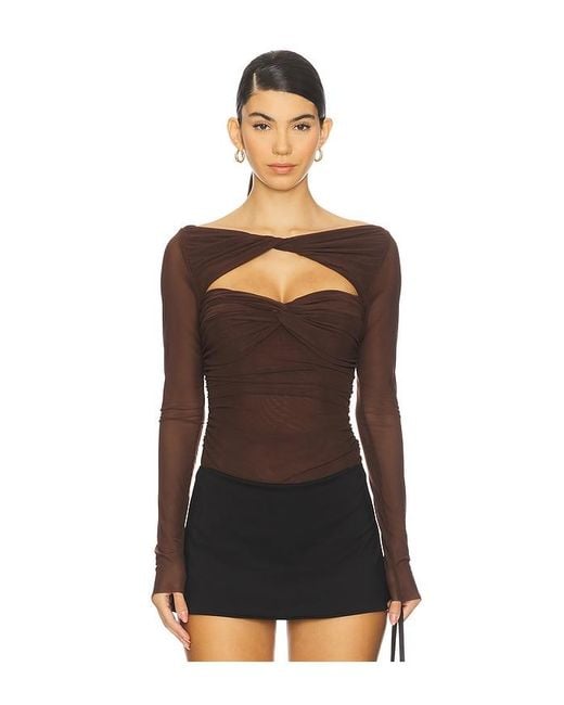 MAJORELLE Black Eleanora Bodysuit