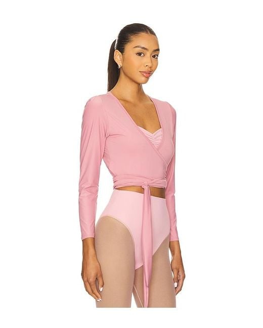 PORT DE BRAS Pink Sage Wrap Top