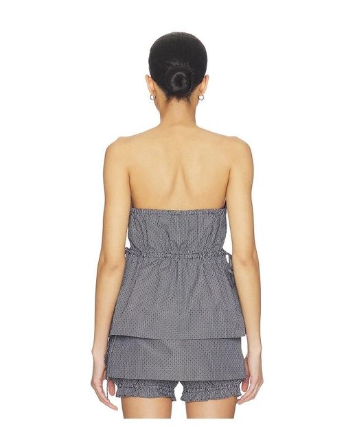 Line & Dot Multicolor Thora Strapless Top