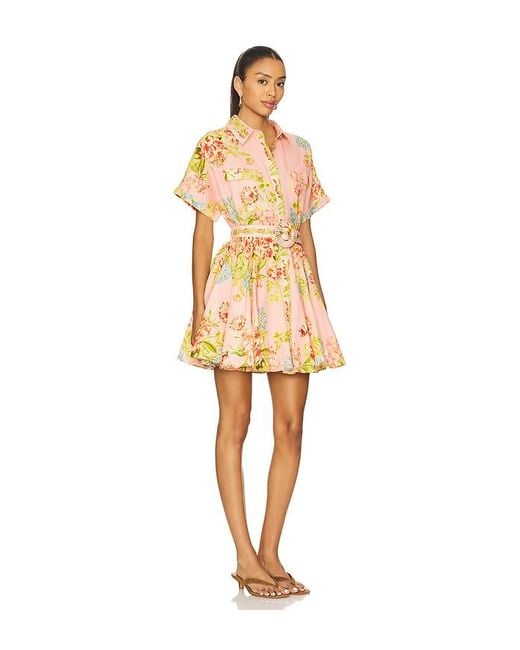 Hemant & Nandita Natural Kurzes Kleid Mit Gürtel Mit Schnalle