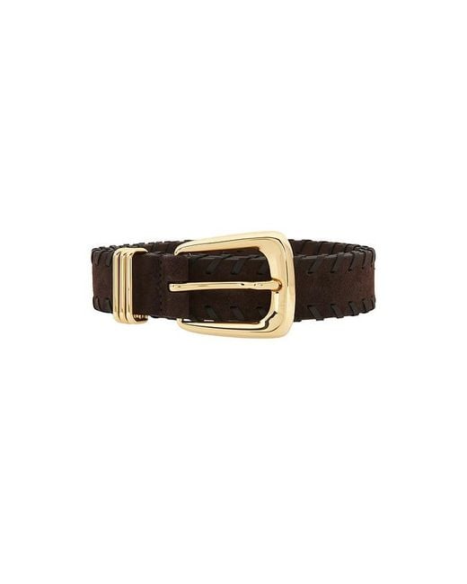 Veronica Beard Brown Whipstitch Arch Belt