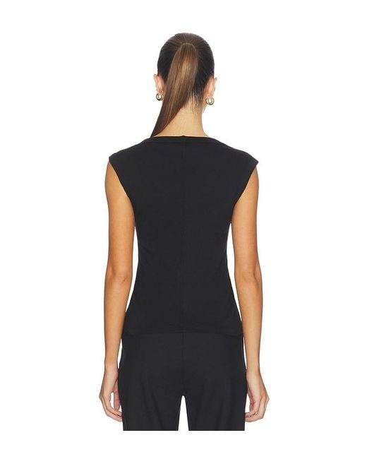 Enza Costa Black New Classic Sleeveless V