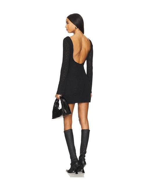 superdown Black Patricia Low Back Dress