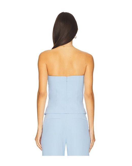 Amanda Uprichard Blue X Revolve Soho Top