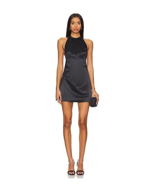 Lovers + Friends Black Maraschino Embellished Mini Dress