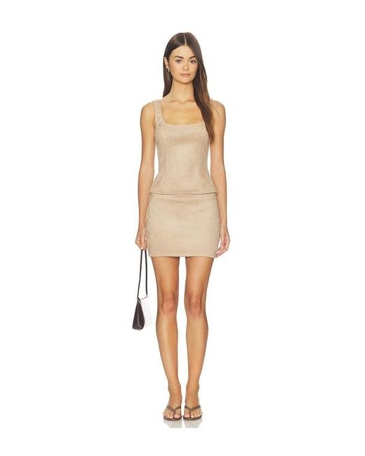 superdown White Patsie Faux Suede Mini Skirt