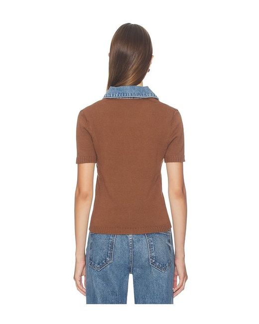 SER.O.YA Blue Erika Knit Top