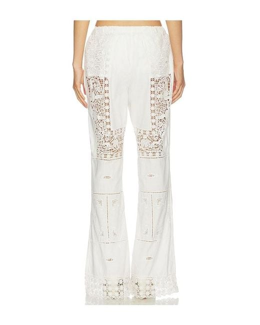 LoveShackFancy White Lilo Pant