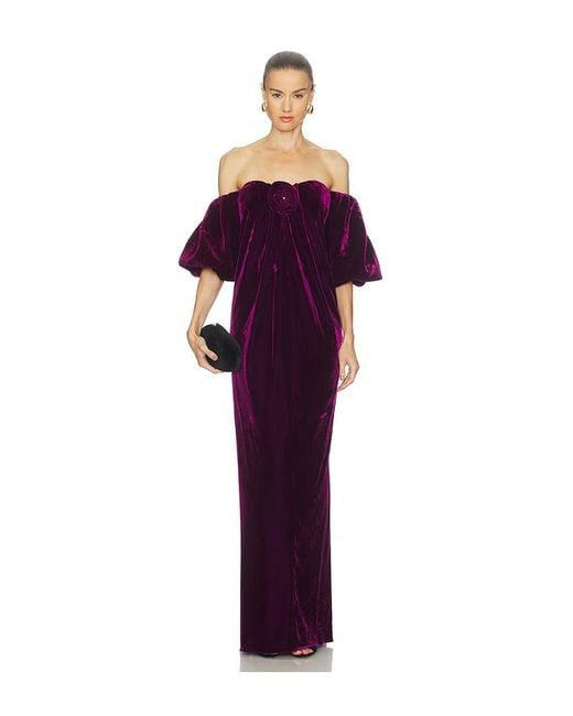 Vestido Rylin En Color Vino Talla (También En Xs) Caroline Constas de color Purple