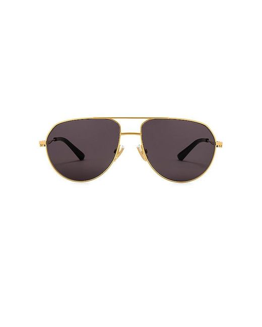 Bottega Veneta Metallic Split Pilot Sunglasses