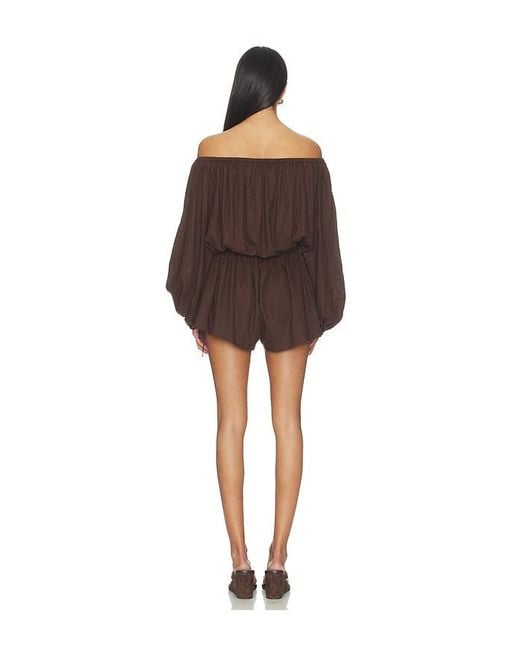 Tularosa Brown Kai Linen Romper