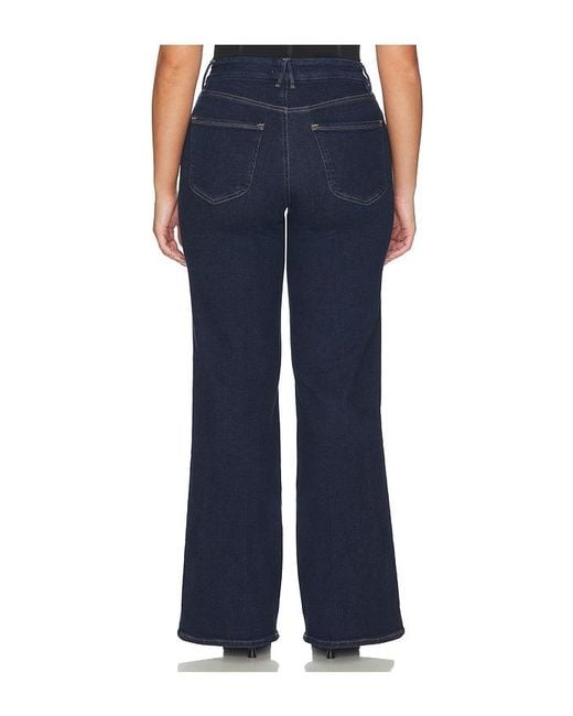 GOOD AMERICAN Blue Good Waist Palazzo Jeans