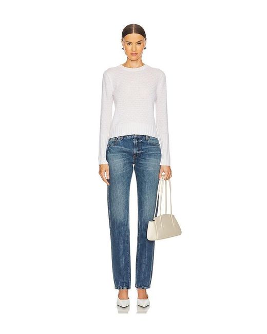 GRLFRND Blue Isabel Low Rise Straight Jeans