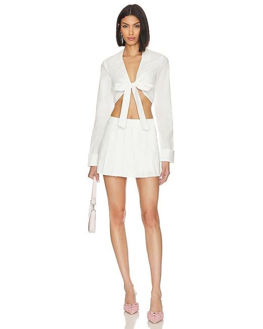 MAJORELLE White Zoe Mini Skirt