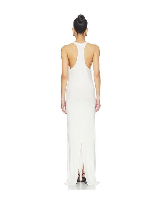 ÉTERNE White Soft Jersey Hedi Maxi Dress
