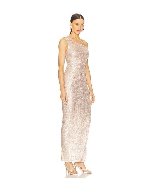 Norma Kamali White Drop Shoulder Gown