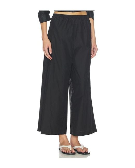 Theory Black Fluid Cropped Pants