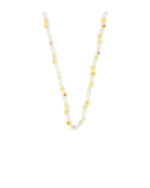 Anni Lu White Daisy Flower Necklace