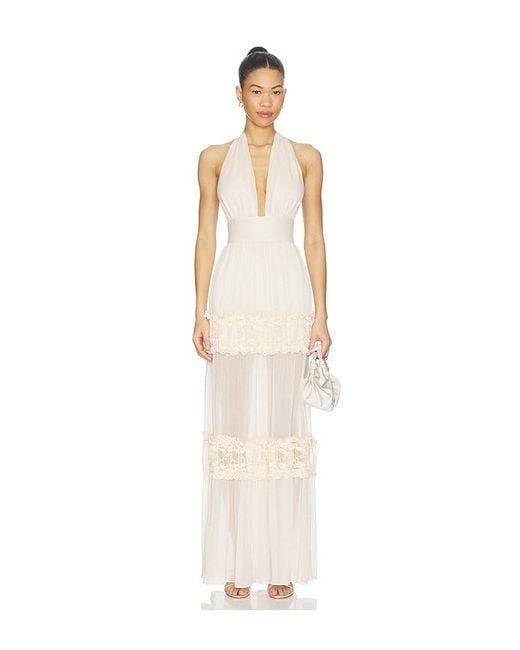 MORE TO COME White Solara Halter Gown