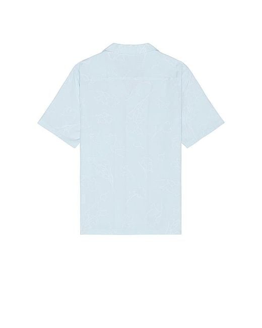 Theory Blue Irving Short Sleeve Shirt for men