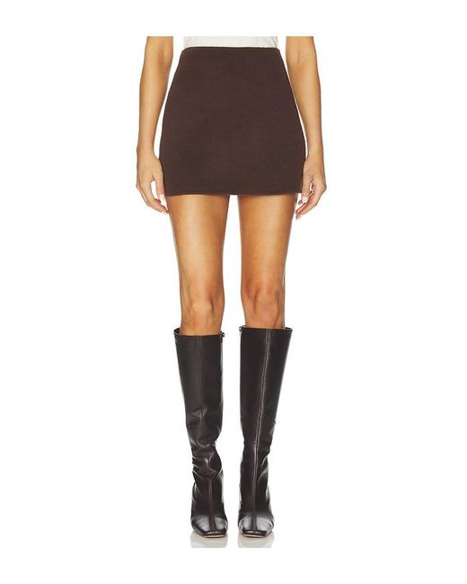 L'academie Black Milly Wool Mini Skirt
