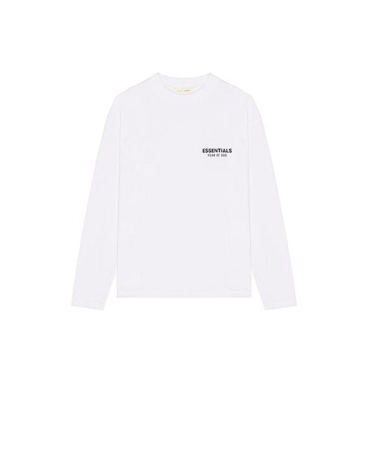 Fear Of God White Classic Fit Long Sleeve T-Shirt for men