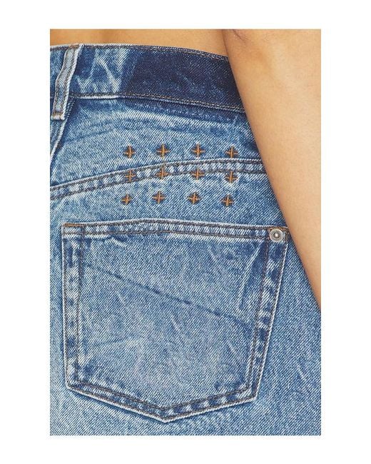 Ksubi Blue Kut Off Denim Short