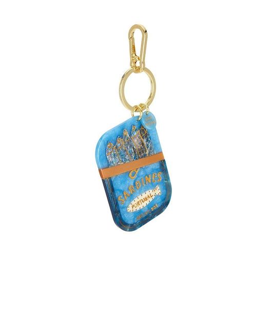 Solar Eclipse Blue Hand-Painted Sardines Bag Charm + Keychain