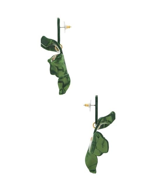 Lele Sadoughi Green Crystal Lily Earrings