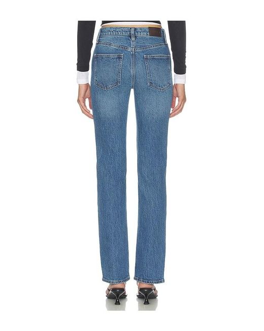 Pistola Blue Aleks Mid Rise Straight Leg Jeans