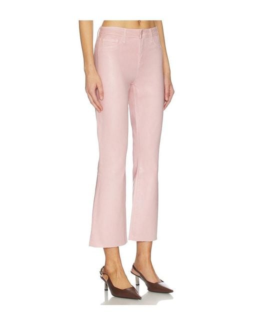 L'Agence Pink Kendra High Rise Crop Flare