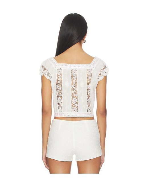 GUIZIO White Emery Blouse