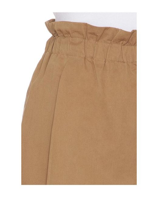 Vince Natural Mid Rise Cotton Pull On Skort