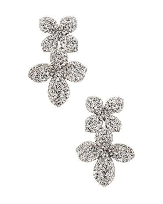 Shashi White Ohrring Mit Anhänger Mit Steinchen