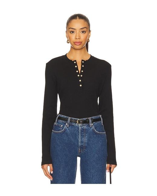 Anine Bing Alessia ロングスリーブTシャツ Black