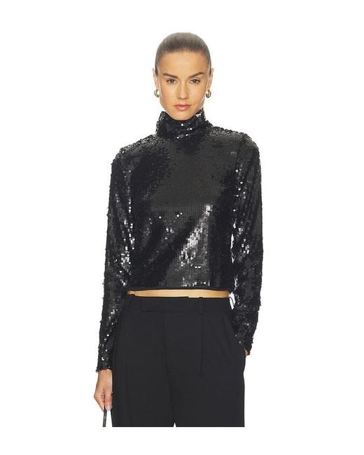 Rag & Bone Black Lucy Sequin Turtleneck