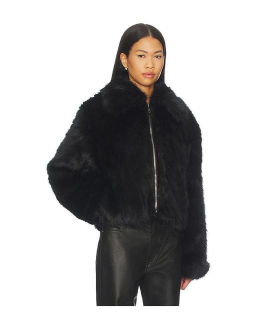 BY.DYLN Black Kallie Faux Fur Jacket