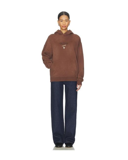 Guess Brown Baker Logo Hoodie