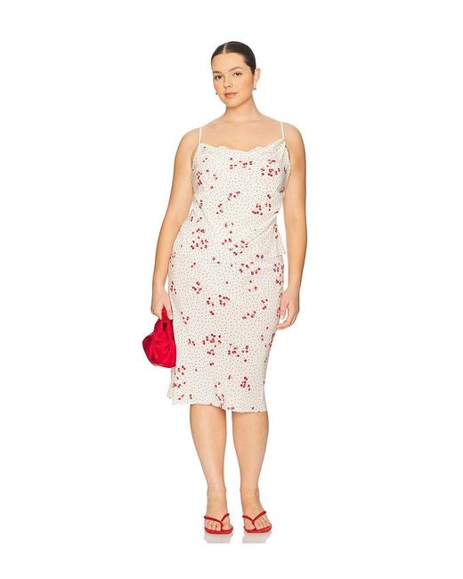 L'academie Red 'Academie Hallie Midi Skirt