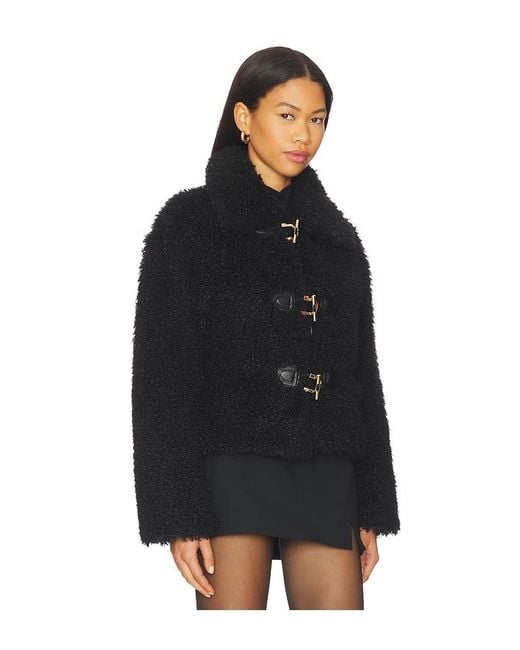 Karina Grimaldi Black Noelle Fur Jacket